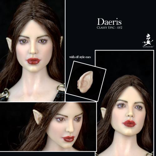 Artikelbild des Artikels “Daeris - Female Character (pale) Kopf mit zwei Paar Ohren - im Maßstab 1:6 “
