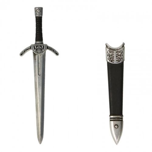 Artikelbild des Artikels “Diecast Knight Hospitaller Master Sergeant Dagger with Scabbard (Silver) 1:6 “
