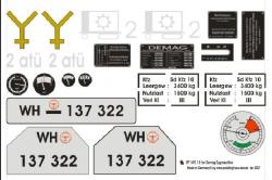 Artikelbild des Artikels “1:6 Decal 1,0 ton Demag Zugmaschine Beschriftung “