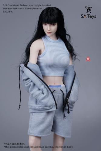 Artikelbild des Artikels “Female Cool Street Fashion Sports Style Set (Blue) 1:6 “