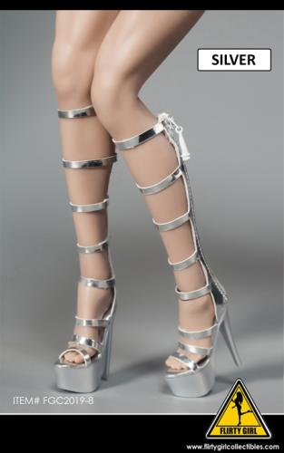 Artikelbild des Artikels “1:6 Female Heeled Boots (Silver) im Maßstab 1:6 “