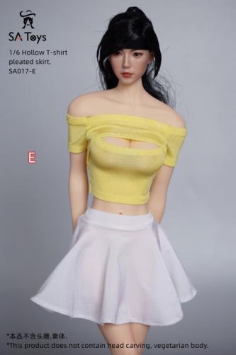 Artikelbild des Artikels “Female Hollow T-shirt and Pleated Skirt Set (Yellow) 1:6 “