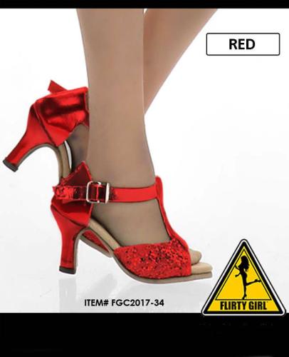 Product image of the product “High Heels High Heels - red/glitter Kunst-Leder 1/6 ”