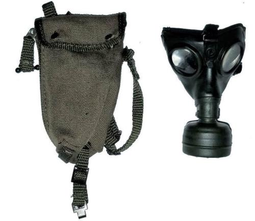Artikelbild des Artikels “Gasmaske mit abnehmbaren Filter , Gasmaskenbehälter mit Ersatzfach aus Stoff “