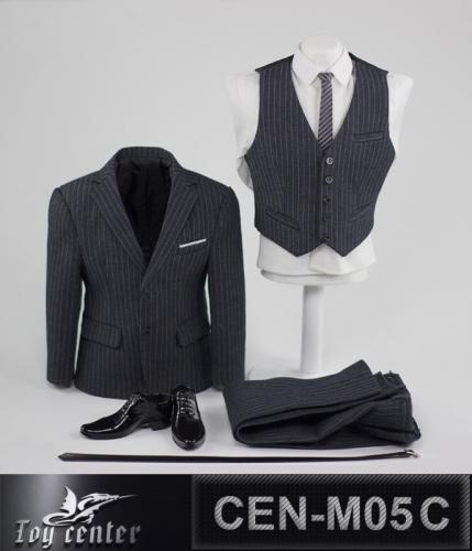 Product image of the product “Gentlemen Striped Suit Set (Blue) 1/6 ”