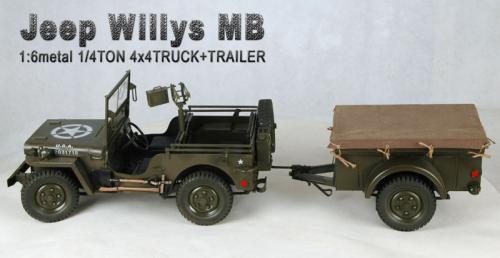 Artikelbild des Artikels “Jeep Willys MB Metal mit Anhänger “