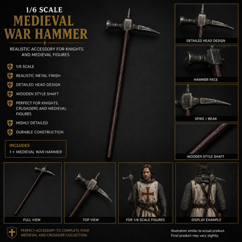 Artikelbild des Artikels “1/6 SCALE WAR HAMMER in Metal “
