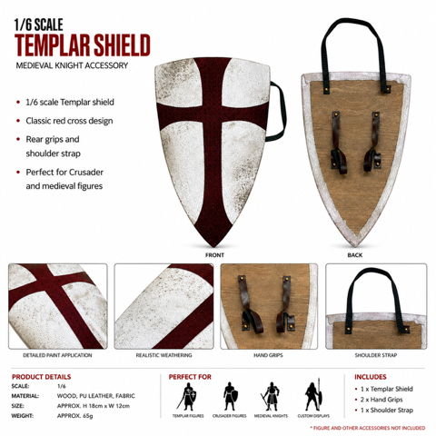 Artikelbild des Artikels “Templer Holz Schild in 1:6 “