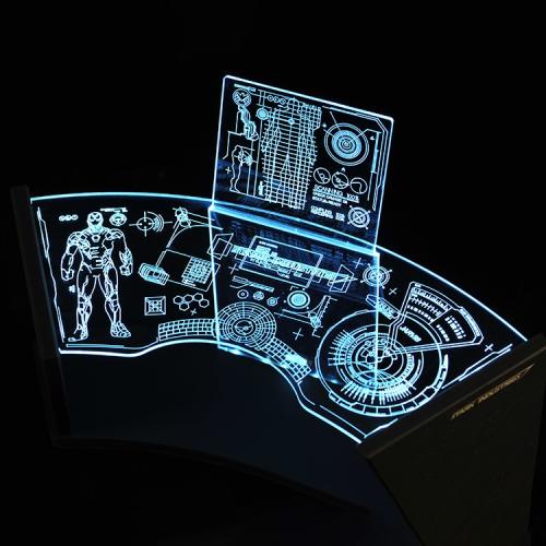 Product image of the product “LED Light Up Stark Industries Workshop Test Desk 2.0 (Blue) ”