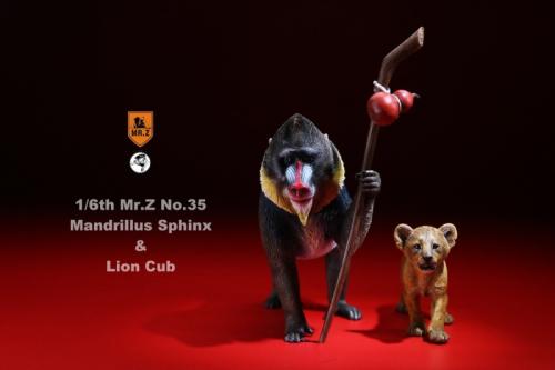 Artikelbild des Artikels “Mandrillus Sphinx & Lion Cub Set - 1:6 scale “