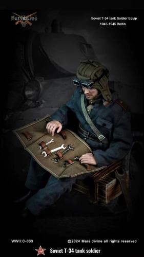 Product image of the product “WWII Soviet T-34 Tank Soldier Equip 1943-1945 Berlin Set in 1/6 scale ”