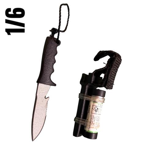 Product image of the product “1/6 Scale Parachutist Survival Knife & Emergency Signal/Strobe ”