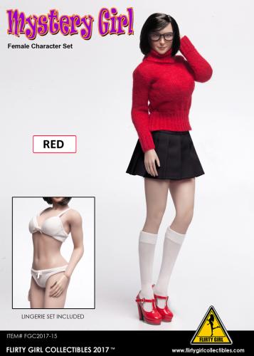 Artikelbild des Artikels “Mystery Girl  Set (Red) Maßstab 1:6 mit Kopf “