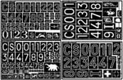 Product image of the product “Tiger I und Panzer Abzeichen und Divisions set in Metalschablonen 4xA4 ”