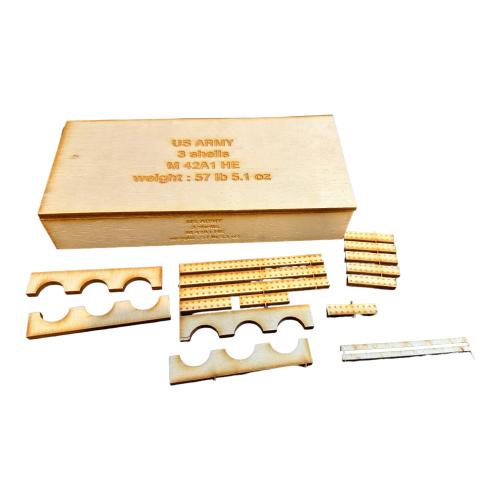 Product image of the product “1:6 Crate for 3 M 42A1 Shells (Kit) ”