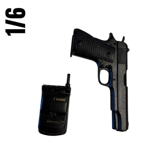 Artikelbild des Artikels “1/6 Colt M1911 Style Pistole mit Motorola StarTAC Style Mobiltelefon “