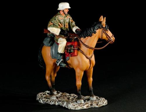 Product image of the product “WWII: SS Trooper on horse with rifle in winter combat gear ”