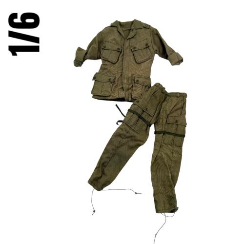 Artikelbild des Artikels “Tropical Combat Uniform Set battle worn (Jungle Fatigues) in Olive 1/6 “