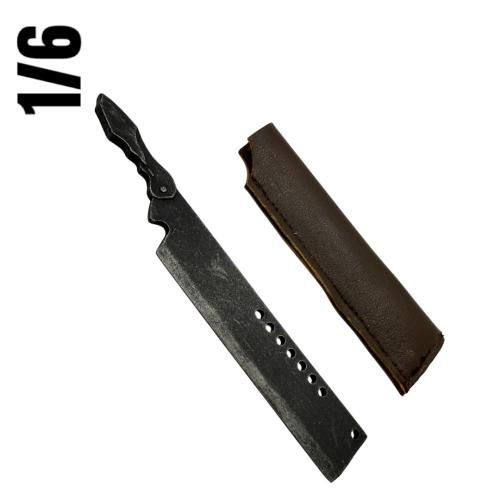 Artikelbild des Artikels “Custom Made Special Forces Machete mit Scheide in Lederoptik – Rare – 1/6 Scale “