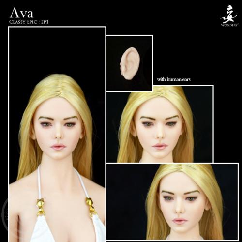 Product image of the product “Ava - Female Character (pale) Kopf mit zwei Paar Ohren - im Maßstab 1:6 ”
