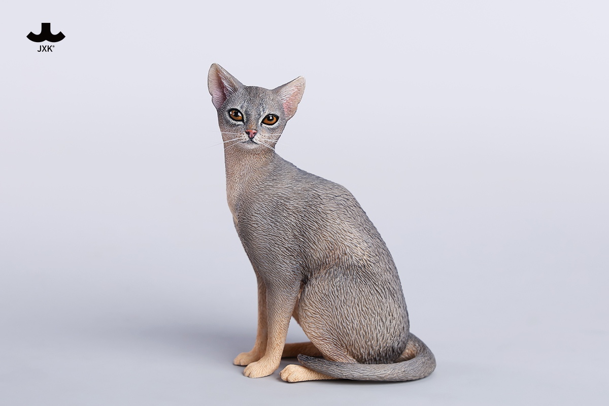  Product image 1 of the product “1/6 Scale Abyssinian Cat Figurine (Gray) ”