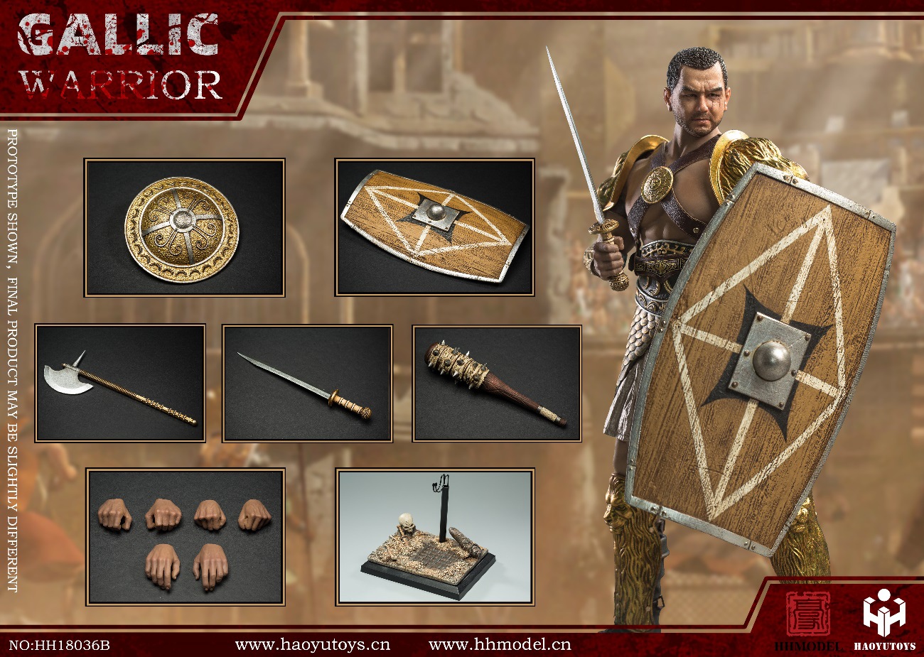  Product image 1 of the product “1:6 Imperial Army Hunting Ground Fighter-Gaul Warrior  (Gold version) ”