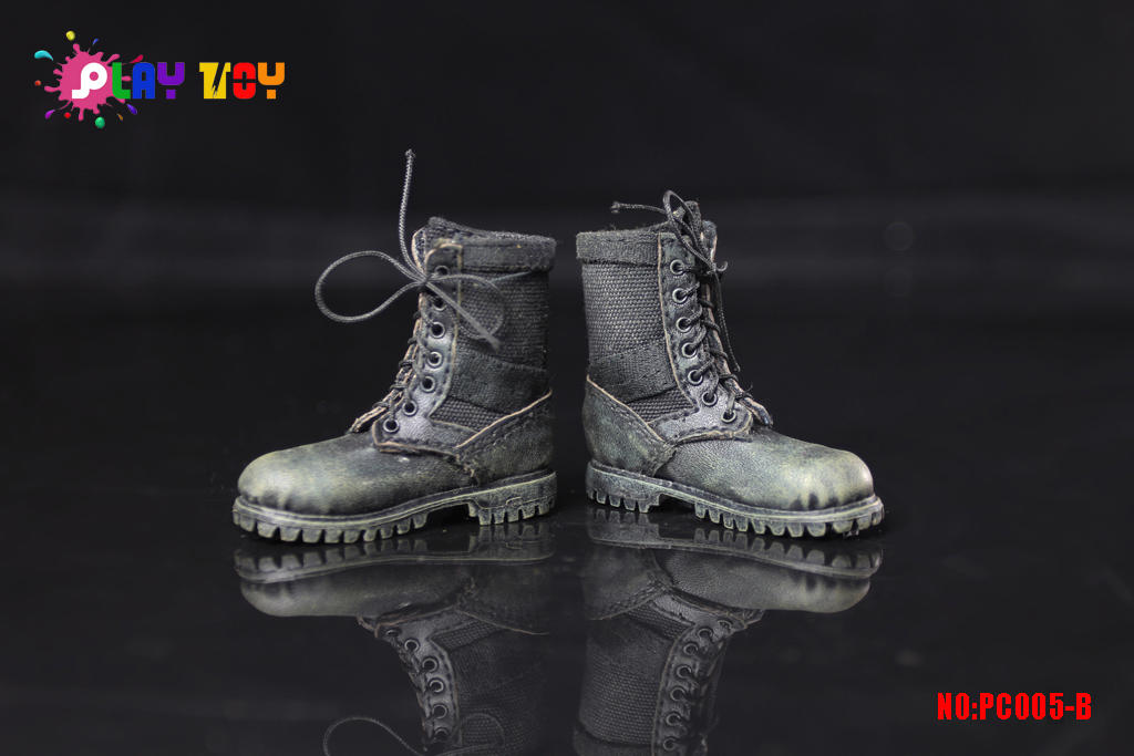  Product image 1 of the product “Black Boots. Canvas and leather ”