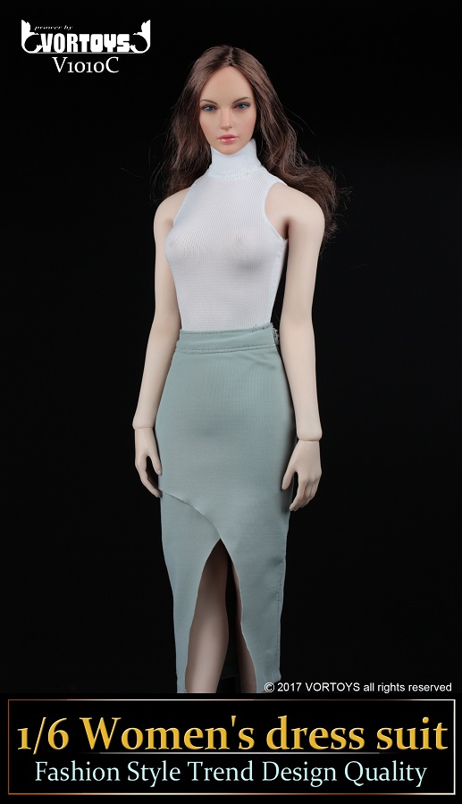  Artikelbild 1 des Artikels “Weibliches Outfit Bodysuit und Rock 1:6 Weiss “