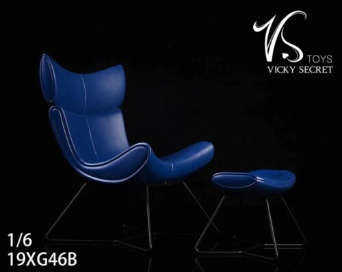  Product image 1 of the product “1/6  Lounge Chair mit Ottoman Blue ”