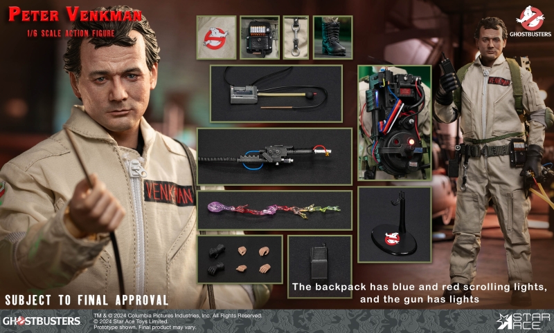  Product image 1 of the product “1/6 scale -Ghostbusters - Peter Venkman Collectible Action Figure ”