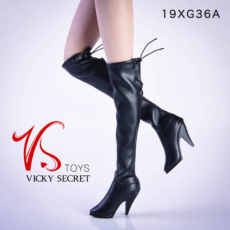  Product image 1 of the product “Female Leather Boots (blk) 1/6 ”