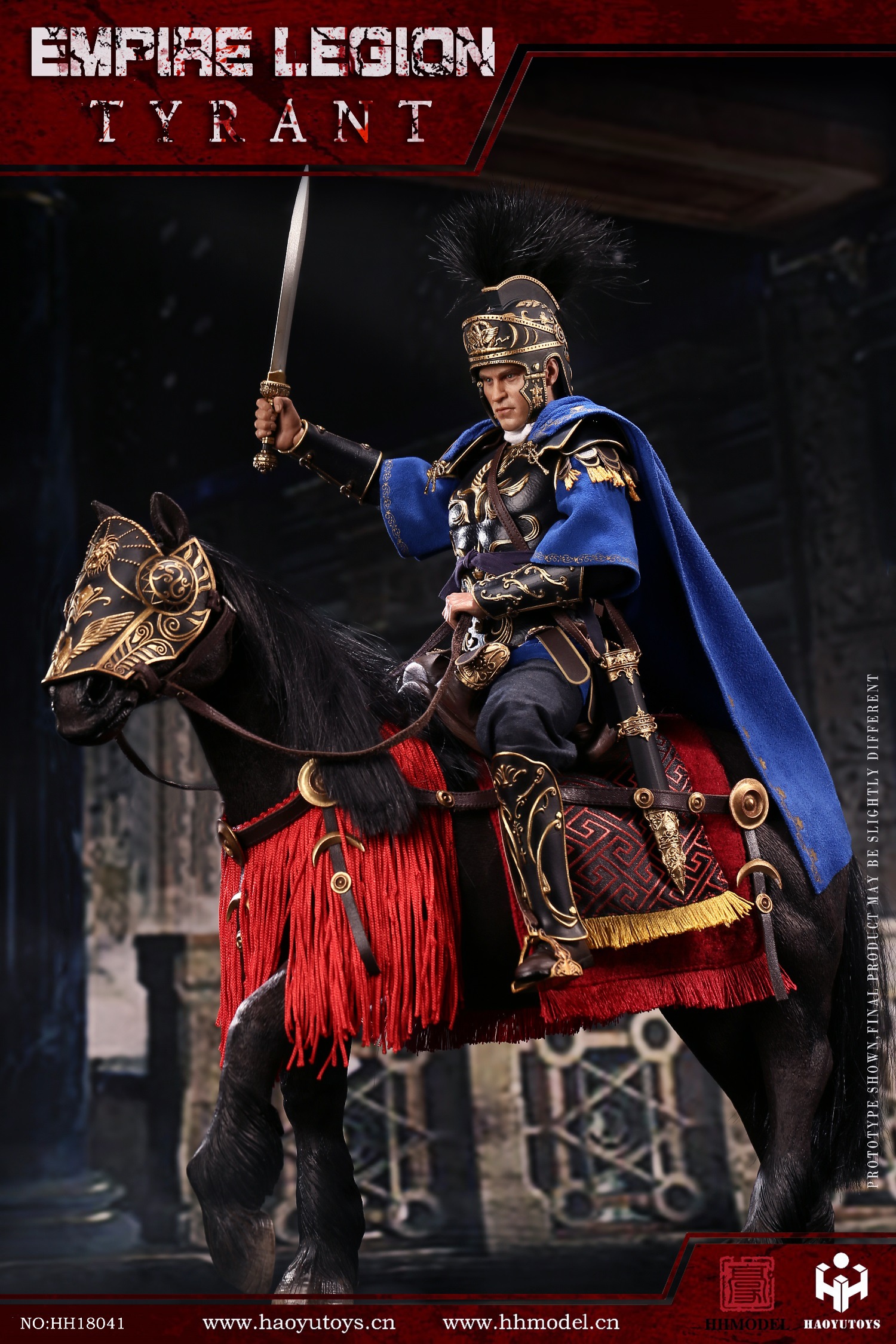  Product image 1 of the product “1/6 mperial Legion-Tyrant Black Gold Man and Horse Set Edition ”