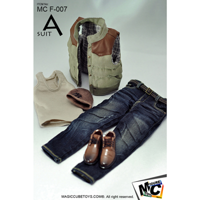  Product image 1 of the product “1/6 Street Style Gilet with contrast Trim suit ”