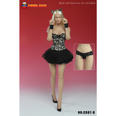  Product image 1 of the product “Sexy Basque Corset Dress (Leopard) 1/6 ”