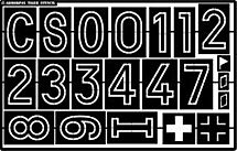  Product image 1 of the product “Large Numbers for German Vehicles. (A3) 1/6 ”
