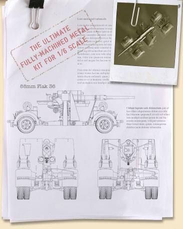  Artikelbild 1 des Artikels “Armortek , 8.8 cm Flak 36  mit Protze in Metal aus Metal 1/6 “