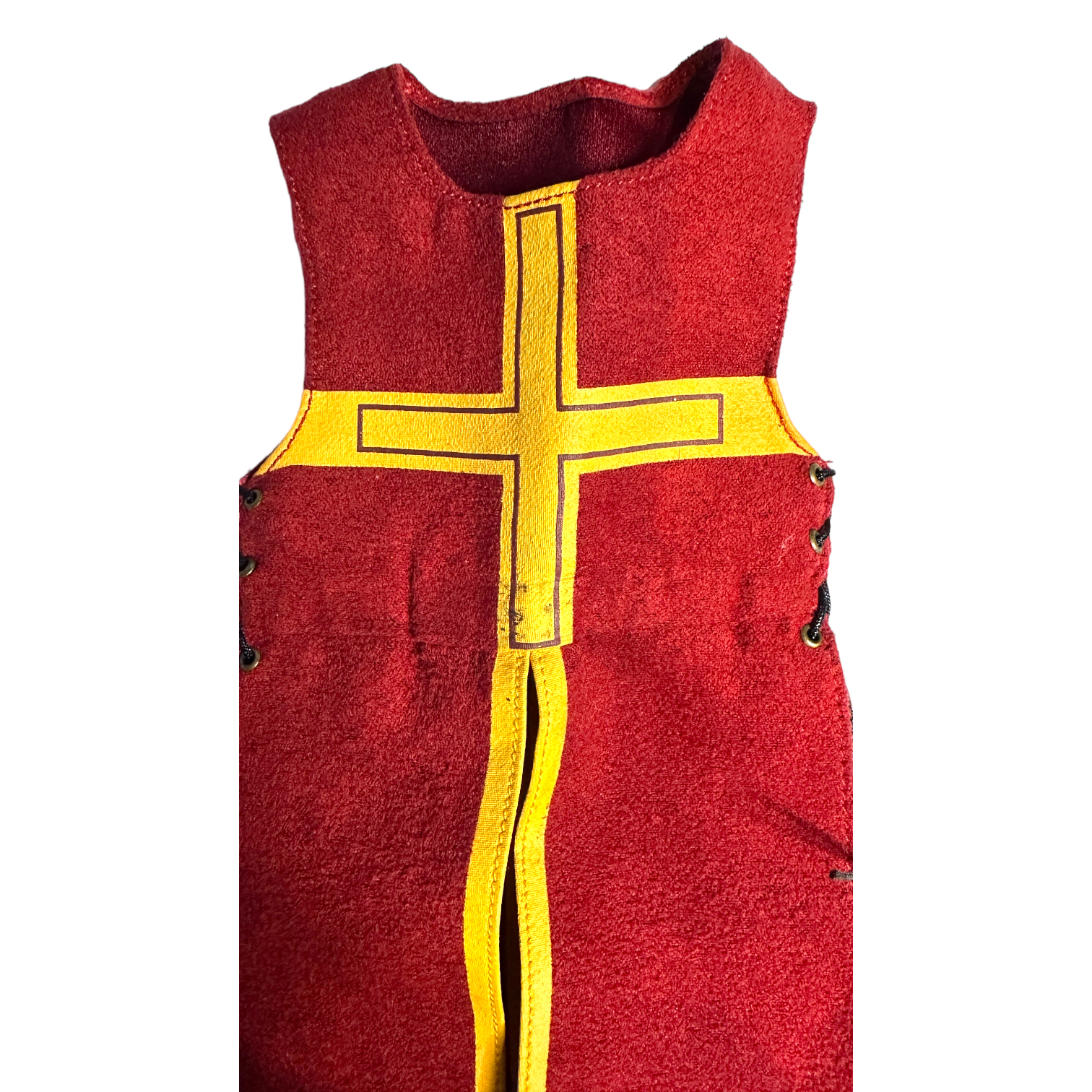  Product image 1 of the product “Worn Knight Templar  Tunic (Red / Yellow Cross) in 1:6 ”