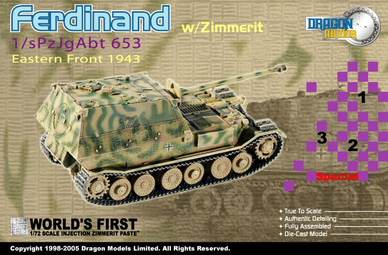 Artikelbild 1 des Artikels “1:72 Ferdinand, 1.Kompanie, sPzJgAbt.653, Orel Eastern Front, July 1943 “