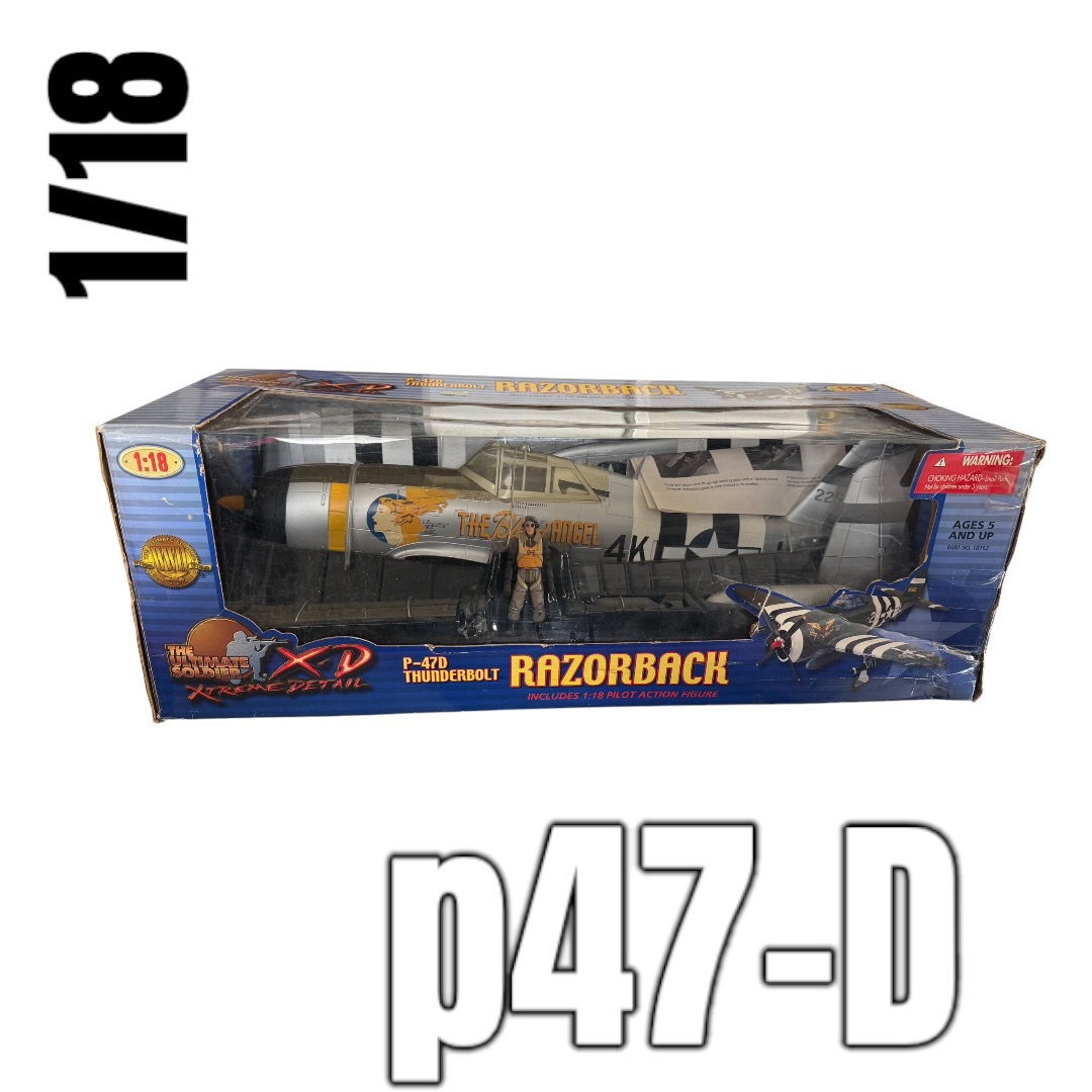  Product image 1 of the product “1:18 WWII US Warbirds Razorback P-47D ”