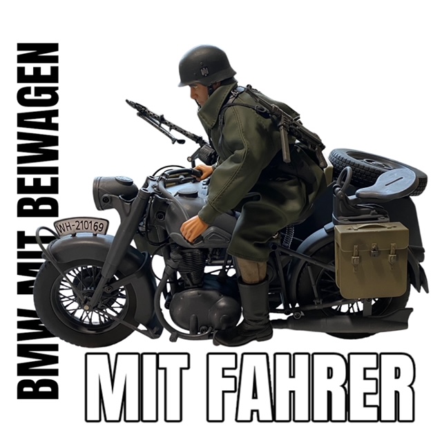  Artikelbild 1 des Artikels “BMW mit Seitenwagen und Figur ( Kunststoff) 1/6 “