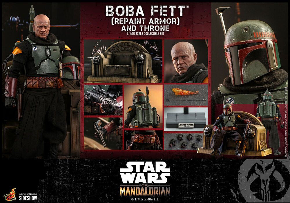  Product image 1 of the product “The Mandalorian scale Boba Fett (Repaint Armor) and Throne ”