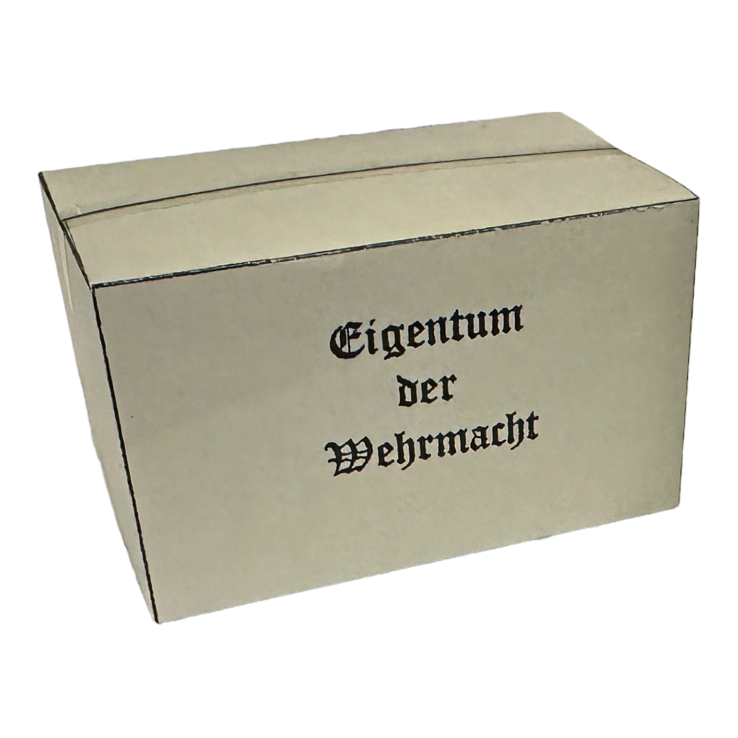  Artikelbild 1 des Artikels “Pappkarton Eigentum der Wehrmacht gross gebraucht Optik 1/6 “