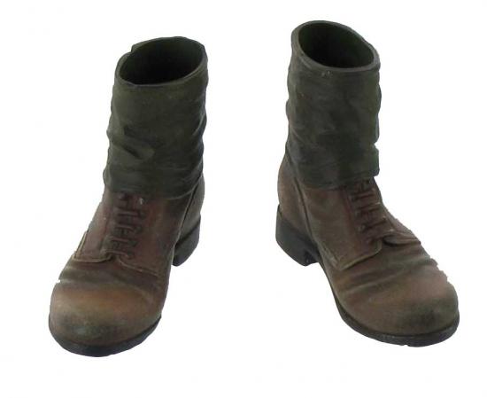  Artikelbild 1 des Artikels “Schnürschuhe 1937, braun mit Gamaschen, Kunstoff, gebraucht Optik “