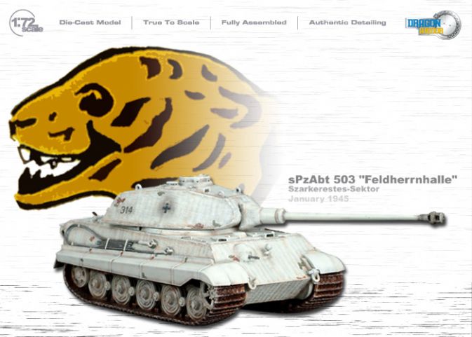  Artikelbild 1 des Artikels “1:72Kingtiger Porsche Turret w/Zimmerit, s.Pz.Abt.503 