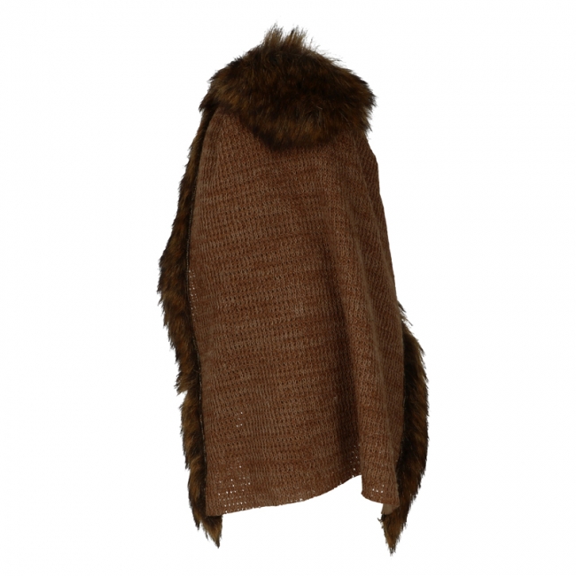  Product image 1 of the product “Cape with Fur Collar (Brown) ”