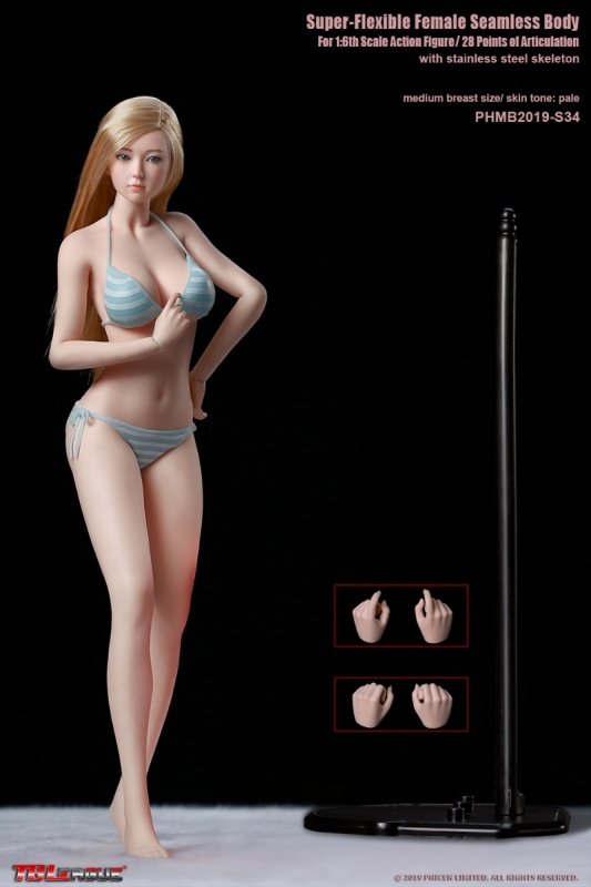  Product image 1 of the product “Caucasian Pale Female Super Flexible Seamless Body (Middle Bust) 1/6 Mit Kopf ”