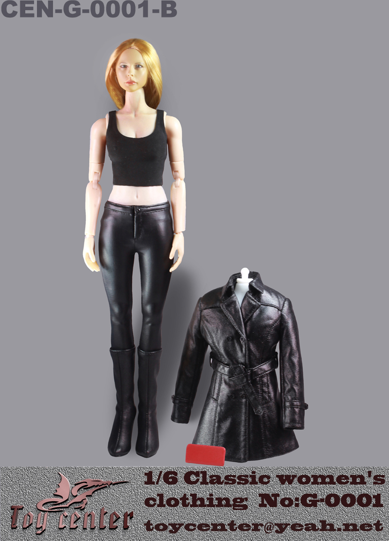  Artikelbild 1 des Artikels “Classic Women's Leather Suit Set (Black) 1:6 “