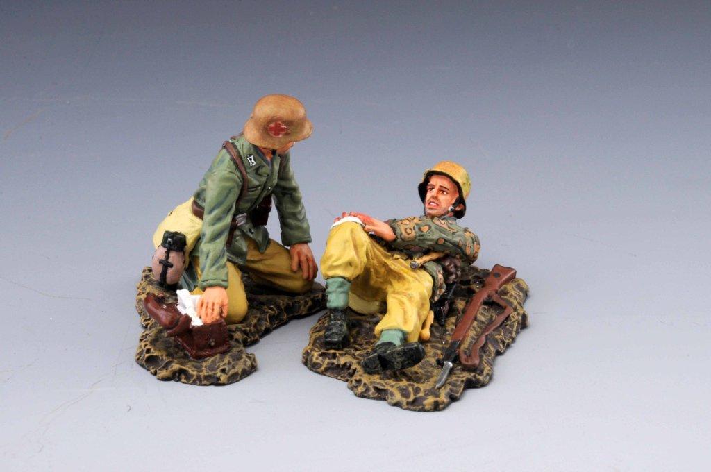  Product image 1 of the product “Late War Tank Hunters 2 SS Tank Hunters, one aiming his Panzerfaust at an oncoming enemy tan ”