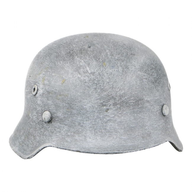  Product image 1 of the product “Diecast German Winter Helmet (White) Metal  1:6 ”