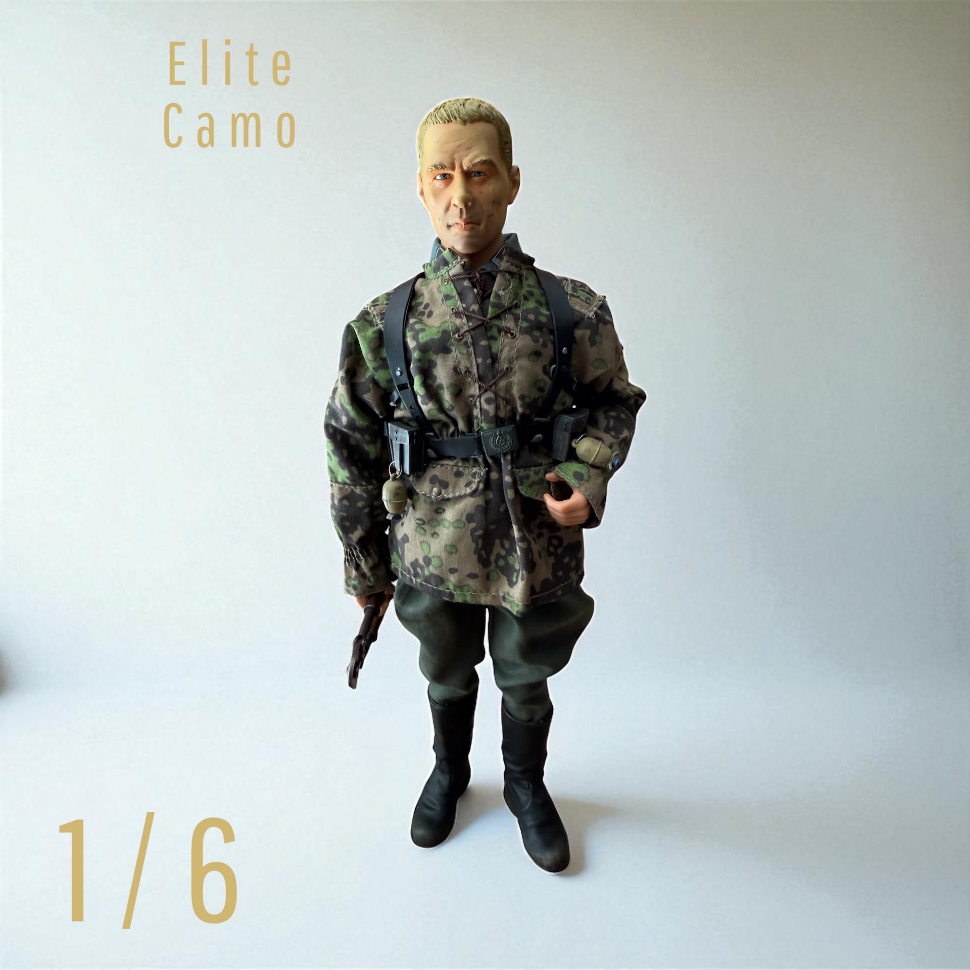  Product image 1 of the product “Soldat in Tarnsmock Platanenmuster 1/6 ”